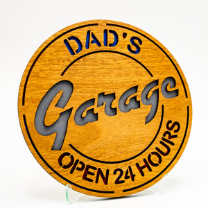 Dad's Garage Circular Sign