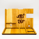 Phone Dock & Tray - Traditional Monogram Style