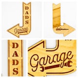 Dad's Garage Arrow Sign