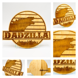 Dadzilla Engraved Sign